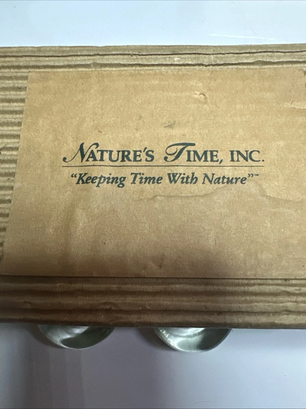 VINTAGE Nature's Time Men's Brown Leather Bear Dial Watch